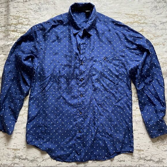Santana Vintage 100% silk button down - Picture 1 of 11